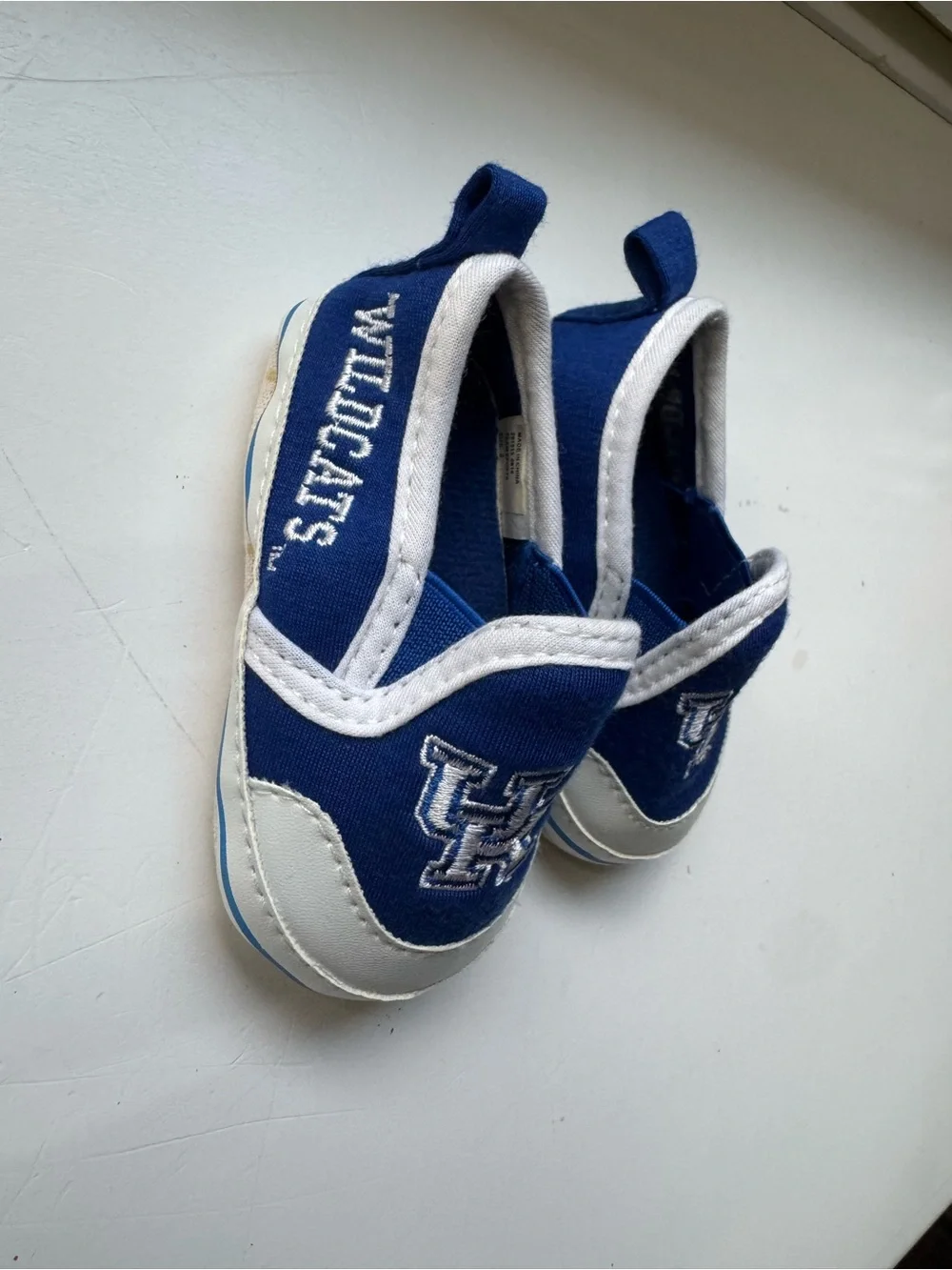University Blue Kids Slip-On Shoes with Team Logo